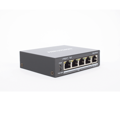 Switch Gigabit PoE+ / No Administrable / 4 Puertos 1000 Mbps PoE+ / 1 Puerto 1000 Mbps Uplink / 35 Watts