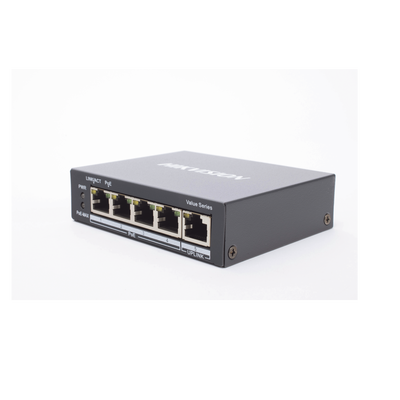 Switch Gigabit PoE+ / No Administrable / 4 Puertos 1000 Mbps PoE+ / 1 Puerto 1000 Mbps Uplink / 35 Watts
