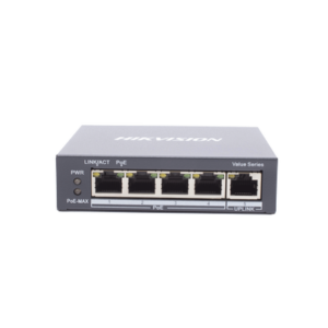 Switch Gigabit PoE+ / No Administrable / 4 Puertos 1000 Mbps PoE+ / 1 Puerto 1000 Mbps Uplink / 35 Watts