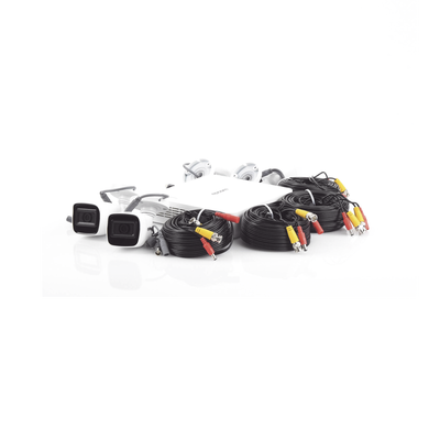 Kit TurboHD 1080p Lite / DVR 4 canales / Audio por Coaxitron / 4 Cámaras Bala de Metal con Micrófono Integrado