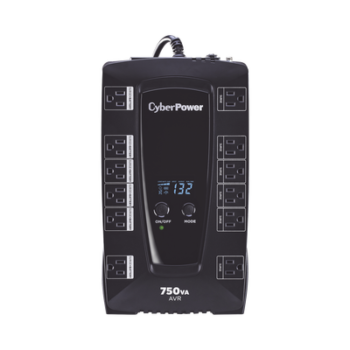 UPS de 750 VA/450 W, Topología Línea Interactiva, Entrada 120 Vca NEMA 5-15P, Tipo Gabinete Compacto, Con 12 Tomas NEMA 5-15R