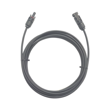 Cable Fotovoltaico / 1 metro / Color Negro / Calibre 10 AWG / Terminal MC4-Macho y Hembra en  ambos extremos