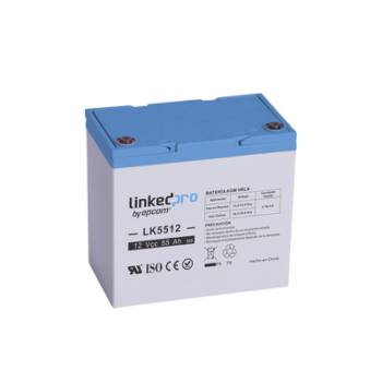Batería de respaldo 12 V | 55 Ah |  AGM | Especial para Seguridad Electrónica | UPS | Sistemas de Emergencia  | Vida útil 5 años | Terminales T2