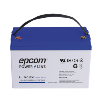 Batería de respaldo 12 V 100 Ah AGM | Certificada UL94-HB Retardo a la flama básica | Ciclo profundo | Para uso en aplicaciones fotovoltaicas y de emergencia | Terminales T4