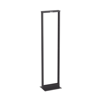 Rack de Dos Postes Estándar de 19 in, Rieles Numerados y Roscados #12-24, Fabricado en Aluminio, 45 Unidades de Rack, Color Negro