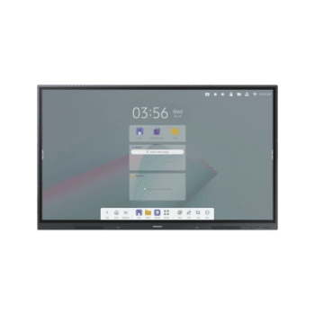 Pantalla Interactiva 65" / Resolución 4K UHD (3840x2160) / Táctil IR / Brillo 400 nits / Android 13 / WiFi 5 y Bluetooth 5.2 / Compatible VESA 600x400