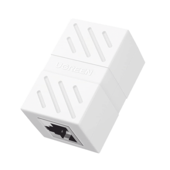 Acoplador (Extensor de Cable Ethernet RJ45 a RJ45) | 1000Mbps | Compatibilidad con Cat7 Cat6A Cat6 Cat5e | Compatible con POE | Ignífugo | ABS | Color Blanco