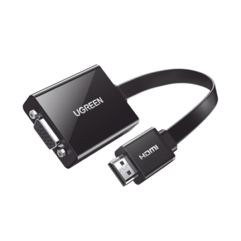 Adaptador HDMI a VGA / Resolución 1080P / Audio 3.5mm / Con Puerto Micro USB para Alimentación / Plug & Play / No Requiere Controlador / ABS / Flexible y Duradero