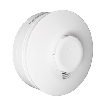 Detector Inalámbrico de Humo y Calor 5800SMOKEV / 3V Litio / Detección Fotoelectrica Multicriterio / Temperatura Fija 135°F / Alerta Baja Temperatura 41°F / RF 345 MHz / Sonido 85 dBA / Compatible con Sistemas Resideo