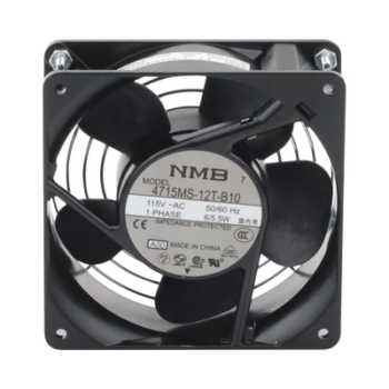 Ventilador Axial Compacto, de 4 Pulgadas, 49 CFM, 115 Vca, De Acero, Color Negro