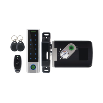 Kit de Cerradura Inteligente / Incluye Teclado y Control Remoto / Soporta Huella, Tarjeta y Contraseña / Teclado Metálico IP65