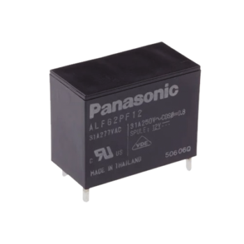 Relevador de 4 pines para tarjetas impresas Through-Hole de 12 Vcc, 31 Amp.