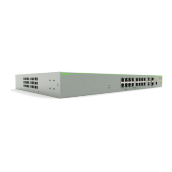 Switch PoE+ Administrable CentreCOM FS980M, Capa 3 de 16 Puertos 10/100 Mbps + 2 puertos RJ45 Gigabit/SFP Combo, 250W