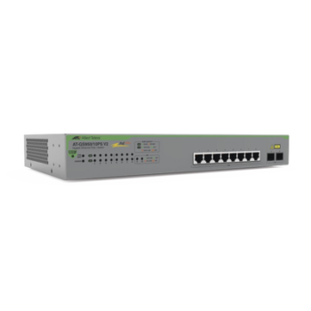 Switch PoE+ Gigabit WebSmart de 10 puertos 10/100/1000 Mbps (2 x Combo) + 2 puertos gigabit SFP (Combo), 75 W