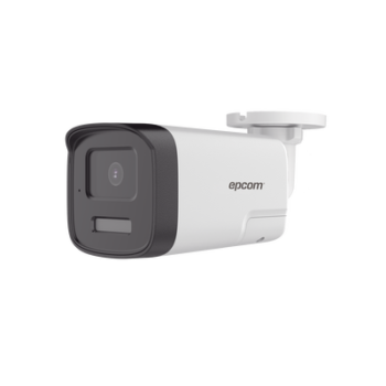 [Audio Bidireccional + Dual Light + ColorVu] Bala TURBOHD 4K (8 Megapixel) / Lente 2.8 mm / 40 mts IR EXIR + 40 mts Luz Blanca / Micrófono y Bocina Integrado / Exterior IP67 / Metal / dWDR