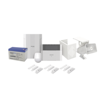 KIT Panel de Alarma AX HYBRID PRO / 1 Panel Híbrido / 1 Monitor LCD / 2 PIR / 3 Contactos Magnéticos / 1 Sirena / 1 Gabinete para Sirena / 1 Batería 12 vcc 7 Amp