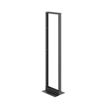 Rack Abierto de 2 Postes Estándar de 19 in / 45U / 2.13 m (7 ft) de Altura / Aluminio 6063-T6 / Rieles Roscados 12-24 UNC / Patrón EIA Universal / Negro RAL 9005