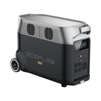 Estación de Energía Portátil DELTA PRO 3600Wh Litio LFP / 5 AC 3600W (7200W Pico) / 2 USB-C 200W / Capacidad para Aumentar Respaldo / Cargador de Coche 10A a 12.6V / Conectividad WiFi y Bluetooth (App) / Carga Solar 1600W Max.