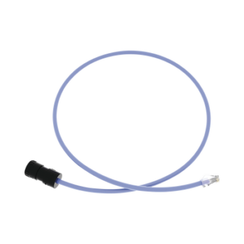 Cable de Conexión en Campo Jack a Plug RJ45, Categoría 6A, CMP (Plenum), 1 Metro (3.28 Pies), Color Azul
