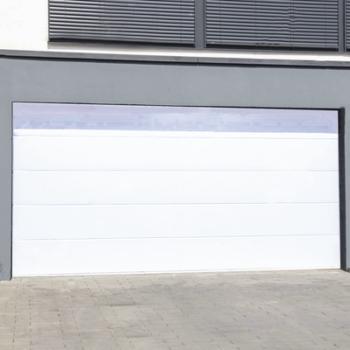 Puerta de Garage de Alta Calidad / Linea Central / Color Blanco 10X9 pies, AISLADA, Estilo Americana.