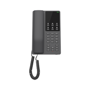 Teléfono IP Hotelero Wi-Fi, 2 líneas SIP con 2 cuentas, codec Opus, IPV4/IPV6, color negro, con gestión en la nube GDMS