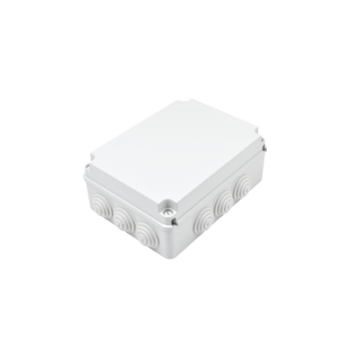 Caja Estanca de PVC Para Derivación y Conexión, 12 Entradas, Tapa Atornillada, 300x220x120 mm  (Área interna), Uso Exterior IP55, Material que no Propaga el Fuego y Libre de Hálogenos