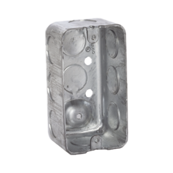 Caja (Chalupa) 4x2"/ Profundidad 1-7/8"/ 10 Entradas de 1/2"/ Troquelada.