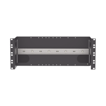Soporte Industrial Para Instalar Equipos de Montaje en Riel DIN, Para Racks o Gabinetes Estándar de 19in, de 4UR, Color Negro