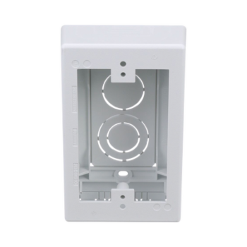 Caja de Pared Superficial, Uso Universal con Placas de Pared, con Cinta Adhesiva, Color Blanco