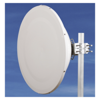 Antena direccional Alto Rendimiento / Parábola profunda para mayor aislamiento al ruido /4 ft / Guía de onda para radio B5x y C5x / Ganancia de 35 dBi / Soporte de acero inoxidable / Polaridad en 90 ° y 45 ° / Incluye montaje.