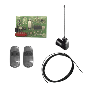 Kit Receptor inalámbrico con antena / Hasta 45M en linea de vista / INCLUYE dos controles  y 3 metros de cable RG58 para la antena