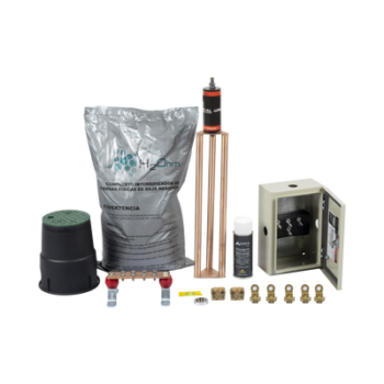 Kit de tierra Física Modelo TG45K con Electrodo Magnetoactivo 50 x 11.5 cm, Capacidad Max: 45 AMP