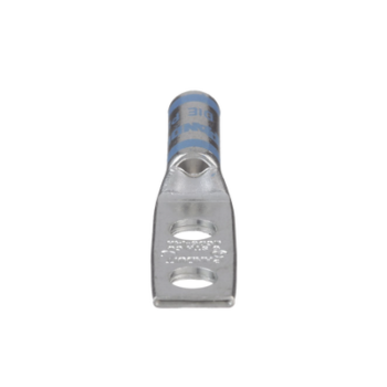 Zapata de compresión LCD6-14A-L para cal. 6 Awg, Doble barreno para tornillo prisionero de 1/4, Espaciado de orificio 16mm, 1 Pz