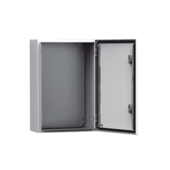 Gabinete de Uso Exterior MAS 600 x 600 x 400 mm NEMA 4/12/13; IP66; IK10 de Acero Dulce 1.5 mm con Platina de Montaje Incluida Color Gris Claro