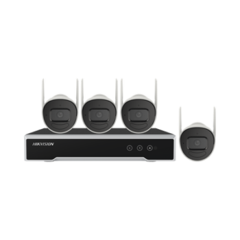 Kit IP Inalámbrico 4 Megapixel / NVR 4 Canales / 4 Cámaras Bala para Exterior / 1 HDD de 1 TB / Modo Repetidor