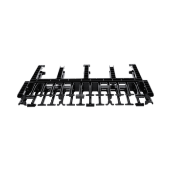 Organizador de Cables Horizontal NetManager de Alta Densidad, Doble (Frontal y Posterior), Para Rack de 19in, 1UR, Color Negro