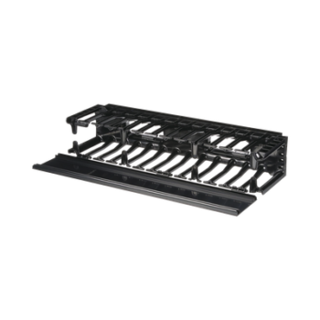 Organizador de Cables Horizontal NetManager de Alta Densidad, Sencillo (Solo Frontal), Para Rack de 19in, 2UR