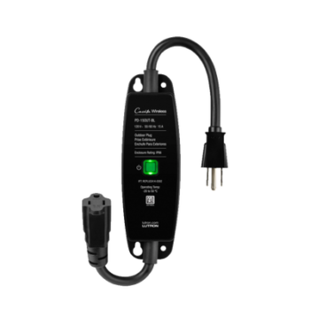 Enchufe inteligente para exteriores de 120 V y 15 A para iluminación y motores de 1/2 HP, con control Pico directo o app y geovallado mediante Smart Bridge, Caseta Wireless