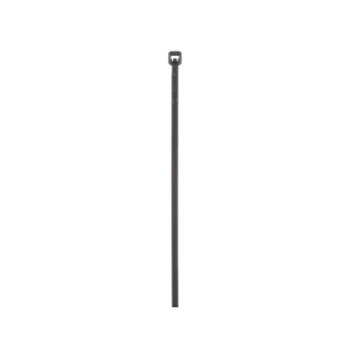 Cincho de Nylon 6.6 de Bloqueo, 203 mm largo x 2.5mm ancho, Color Negro, Exterior Resistente a Rayos UV, Paquete de 100pz
