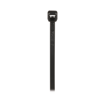 Cincho de Nylon 6.6 de Bloqueo, 203 mm largo x 2.5mm ancho, Color Negro, Exterior Resistente a Rayos UV, Paquete de 1000pz