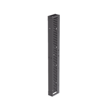 Organizador Vertical PatchRunner™, Sencillo (Solo Frontal), Para Rack Abierto de 45 Unidades, 6 in de Ancho, Color Negro