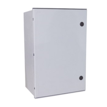 Gabinete de Poliéster IP55 Uso en Exterior (800 x 1000 x 300 mm) con Placa Trasera Interior de Plástico (Incluye Chapa y Llave).