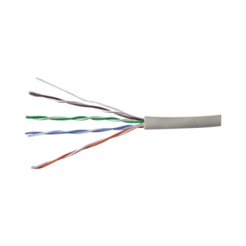 Bobina de Cable UTP 305 Metros (1000 Pies) de Cobre, PanNet, Gris, Categoría 5e (24 AWG), PVC (CM), de 4 Pares