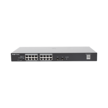 Switch PoE+ No Administrable, Hasta 247 Watts, con 16 Puertos Gigabit PoE+ y 2 Uplinks SFP 1G, Visible en la Topología
