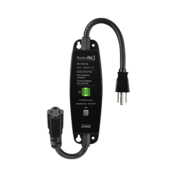 Interruptor de enchufe para exteriores on/off, resistente a la intemperie IP66, 15 A en iluminación o 1/2 HP en motores, sistema RadioRA 3
