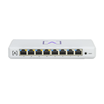 Switch Gigabit PoE+ Administrable / 8 puertos 10/100/1000 Mbps (4 de ellos PoE+ 802.3af/at) / Hasta 60W / Administración nube gratuita / Presupuesto de 60W