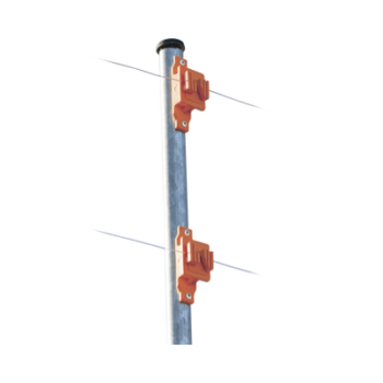 Aislador de Paso Naranja Reforzado para Cercos Eléctricos / Aislamiento hasta 18 kV / Resistente a Clima Extremo / Polipropileno y Policarbonato