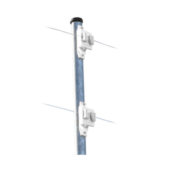 Aislador de Paso Blanco Reforzado para Cercos Eléctricos / Aislamiento hasta 18 kV / Resistente a Clima Extremo / Polipropileno y Policarbonato
