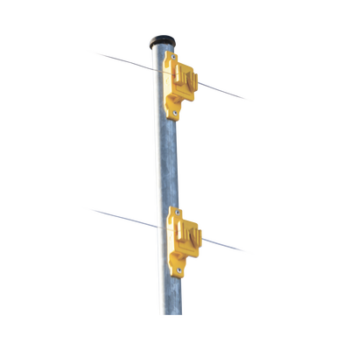 Aislador de Paso Amarillo Reforzado para Cercos Eléctricos / Aislamiento hasta 18 kV / Resistente a Clima Extremo / Polipropileno y Policarbonato