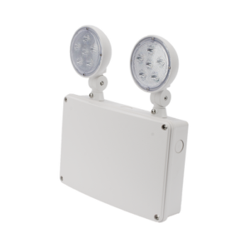 SFWMC / Luz de Emergencia LED / Montaje Universal Pared-Techo-Lateral / 600 lm / 3W / 120-277 VAC / Batería de Respaldo 6V 4.5Ah